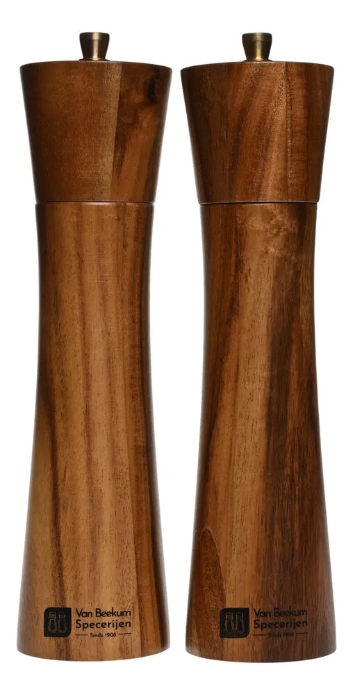 Van Beekum Specerijen Pfeffer- und Salzmühlen-Set – Modern Acacia