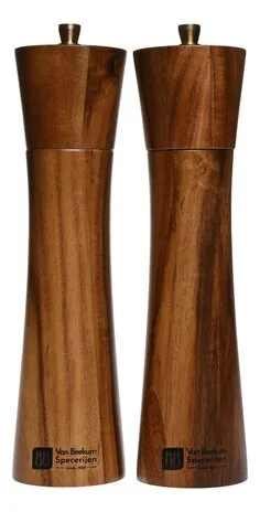 Van Beekum Specerijen Pfeffer- und Salzmühle-Set – Modern Acacia