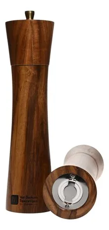 Van Beekum Specerijen Pfeffer- und Salzmühlen-Set – Modern Acacia