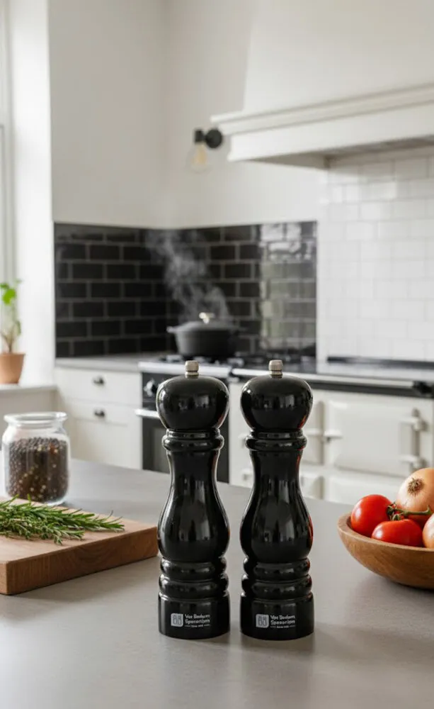Van Beekum Specerijen Peper- en Zoutmolen Set – Klassiek Zwart