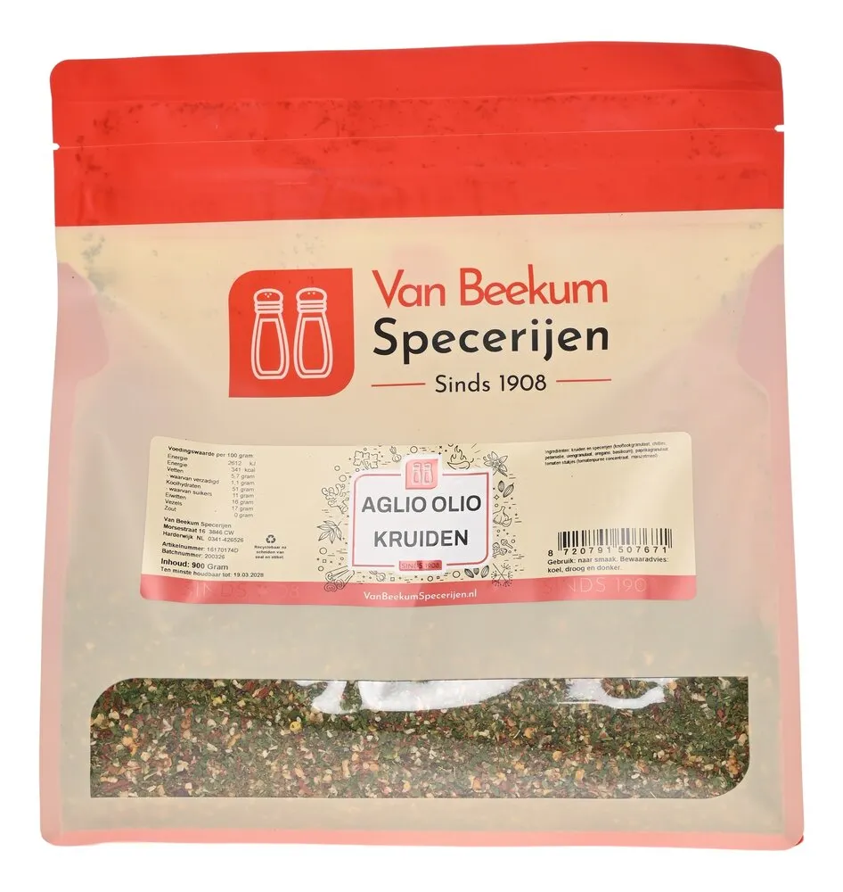 Van Beekum Specerijen Aglio Olio Kruiden