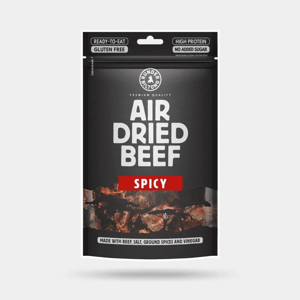Runder Runder - Beef Biltong Sliced - Spicy