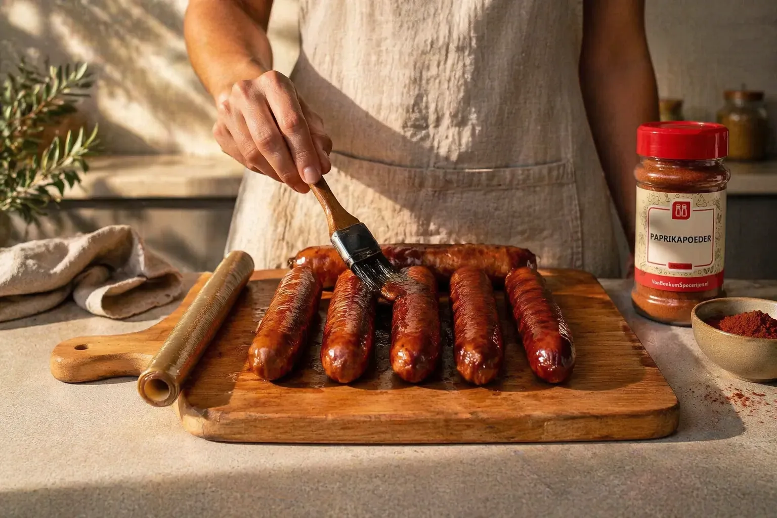 Zelf vegetarische worst maken