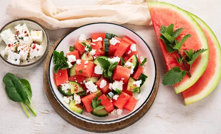 Watermeloensalade met Mexicaanse fruit kruidenmix