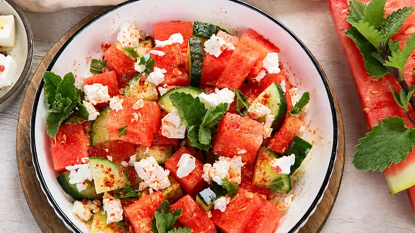 Watermeloensalade met Mexicaanse fruit kruidenmix