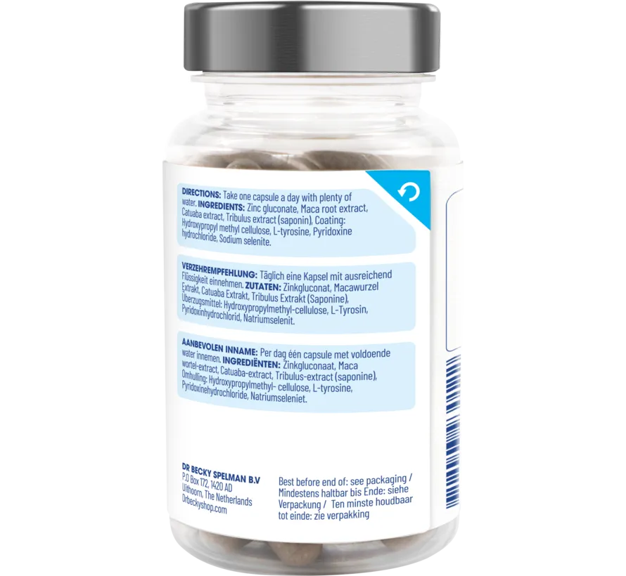 Agent Performer | Libido Man | Ondersteunt erectie | Testo Booster | Dr. Becky