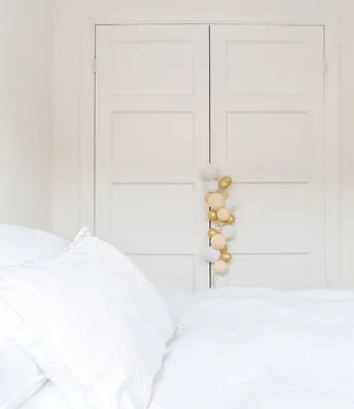 COTTON BALL LIGHTS Inspiration | Bedroom | Premium Touch Of Gold