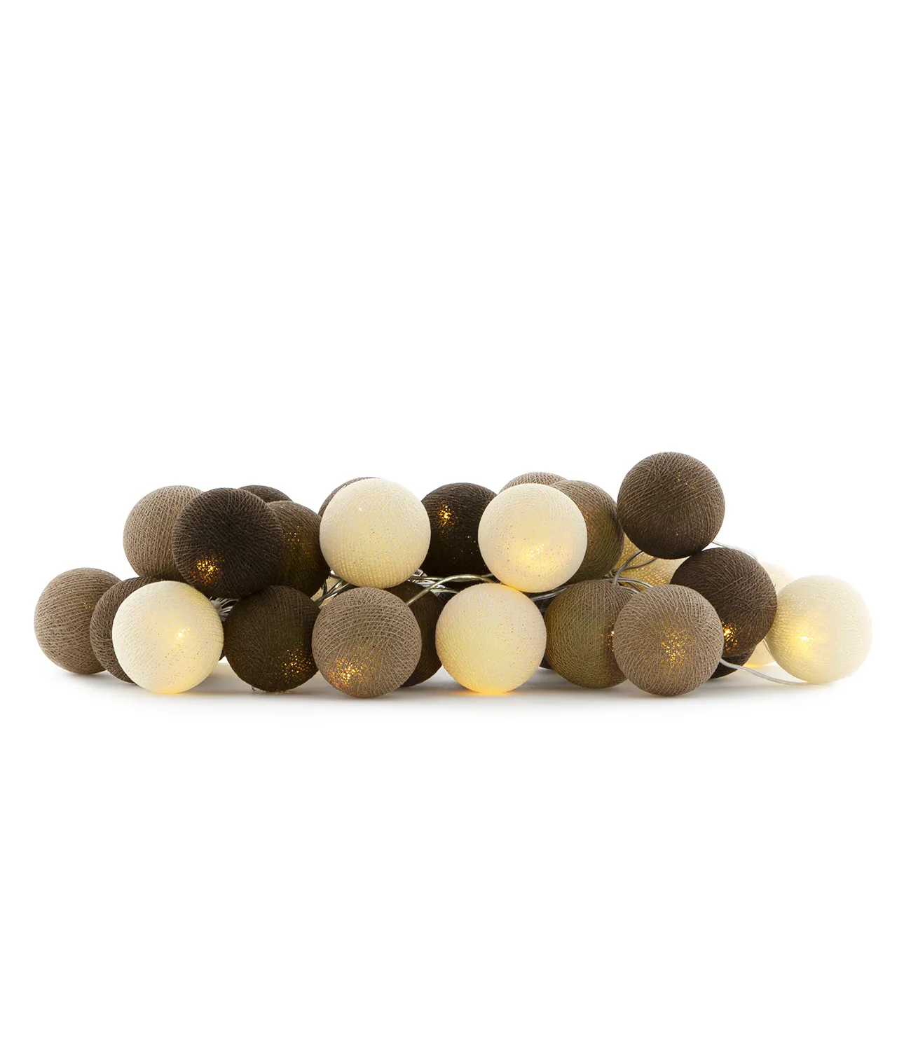 Regular Lichtslinger Brown Cotton Ball Lights