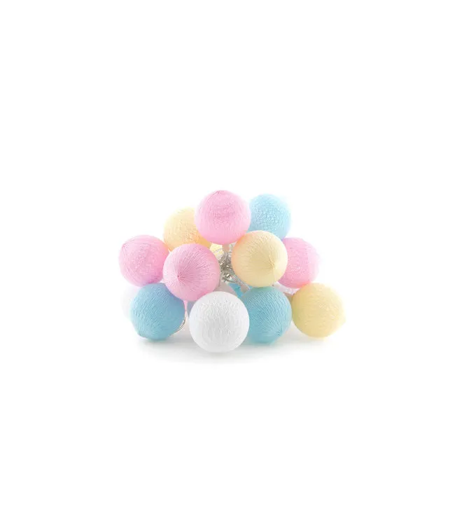 CREATIVECOTTON LED fairy lights with cotton balls, timer and dimmer (Forest Green, 20 balls CREATIVECOTTON LED fairy lights with cotton balls, timer and dimmer (Forest Green, 20 balls