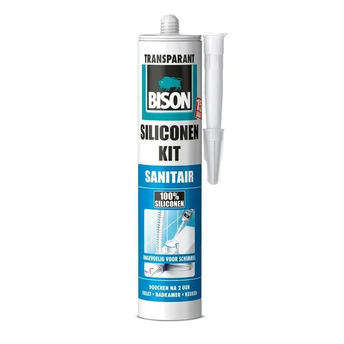 Bison Bison siliconenkit - sanitair Transparant - 310ml
