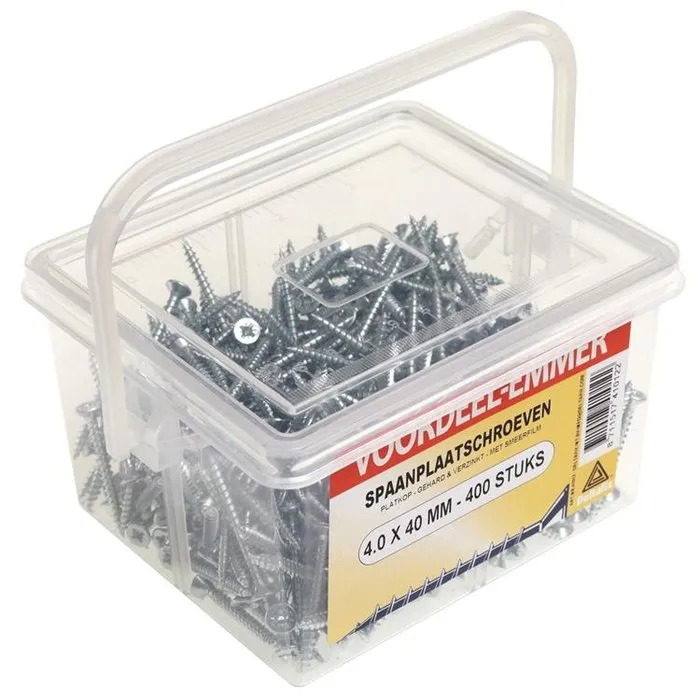 Deltafix Deltafix Spaanplaatschroeven 4.0 x 40mm - 400 Stuks