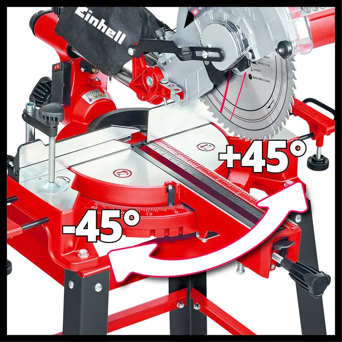Einhell Gereedschap Einhell TC-SM 2531/2 U Radiaal afkortzaag inclusief onderstel