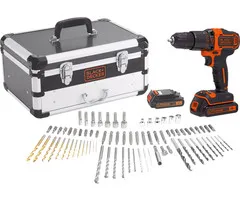 Black & Decker Black & Decker Accu boor/schroefmachine BDC718AS2F met 80 accessoires in koffer