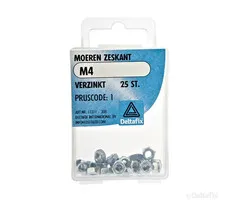 Deltafix Deltafix Moeren zeskant M4 25 stuks