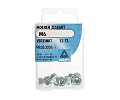 Deltafix Deltafix Moeren zeskant M6 12 stuks