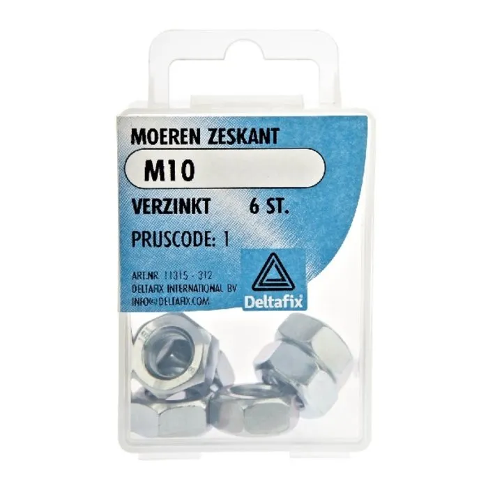 Deltafix Deltafix Moeren zeskant M10 6 stuks