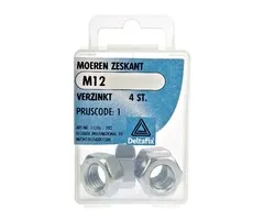Deltafix Deltafix Moeren zeskant M12 4 stuks