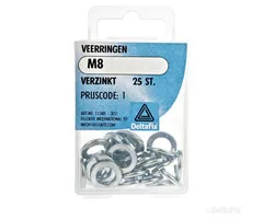 Deltafix Deltafix Veerringen M8 25 Stuks
