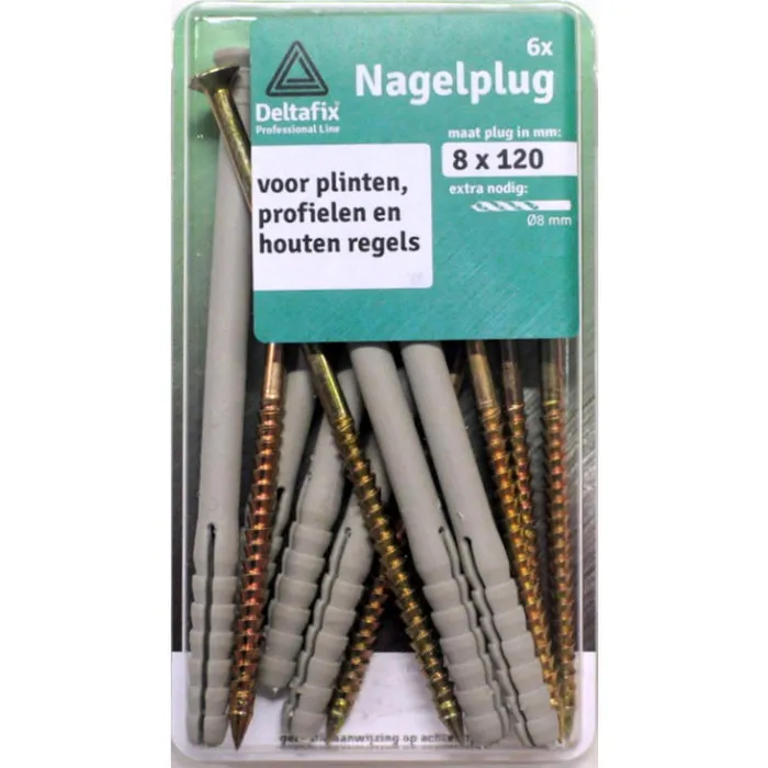 Deltafix Deltafix Nagelpluggen 8x120mm 6 stuks