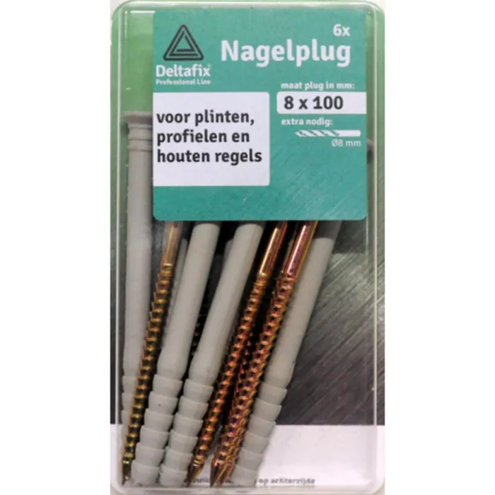 Deltafix Deltafix Nagelpluggen 8x100mm 6 stuks