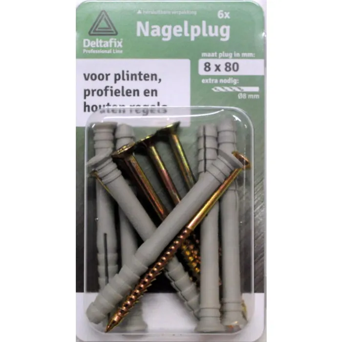 Deltafix Deltafix Nagelpluggen 8x80mm 6 stuks