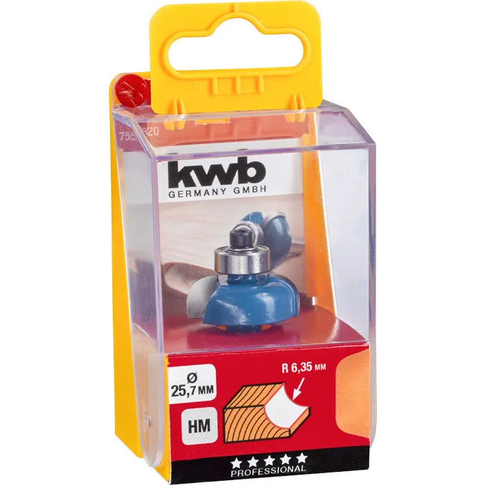 KWB KWB Uitholfrees 25,7mm HM - 8mm stift - 1 stuk