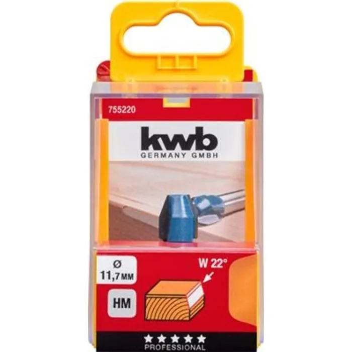 KWB KWB  Kantenfrees 11,7mm HM - 8mm stift - 1 stuk
