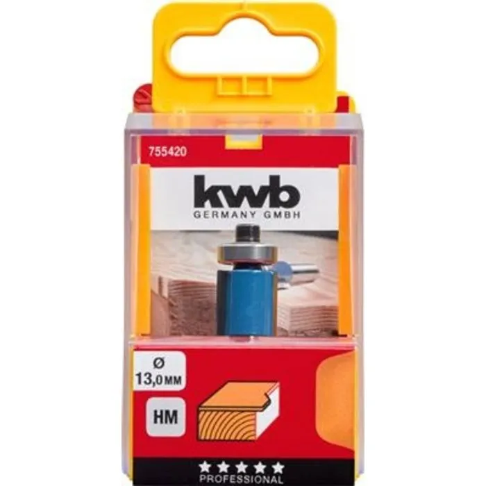KWB KWB Kantenfrees 13mm HM - met 8mm stift - 1 stuk