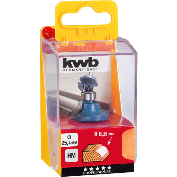 KWB KWB Kwartrondprofielfrees 25,4mm HM