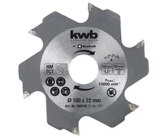 KWB KWB Freesblad - 1 stuk - Ø100 x 22 x 3,0 mm / 6 T