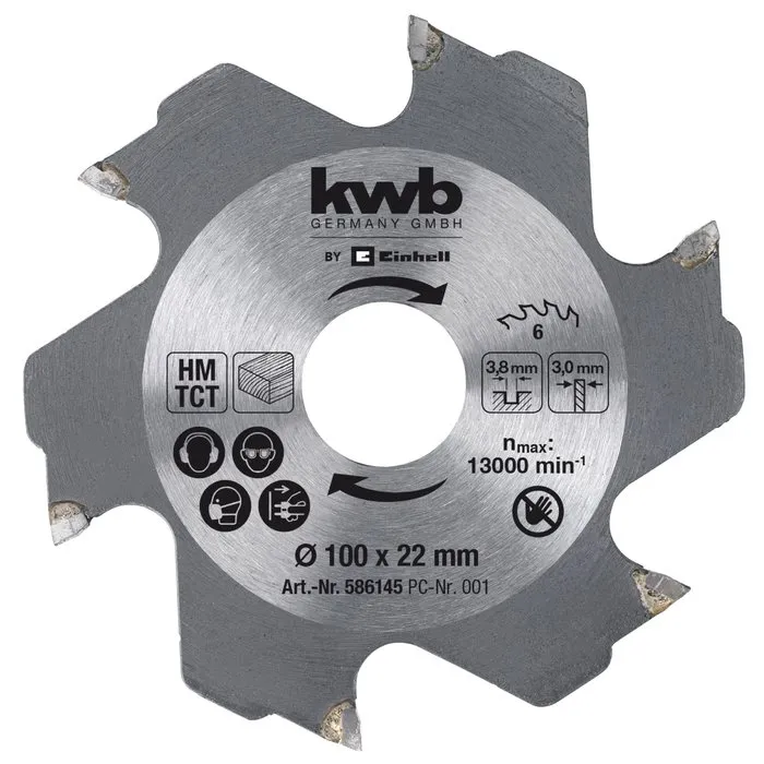 KWB KWB Freesblad - 1 stuk - Ø100 x 22 x 3,0 mm / 6 T