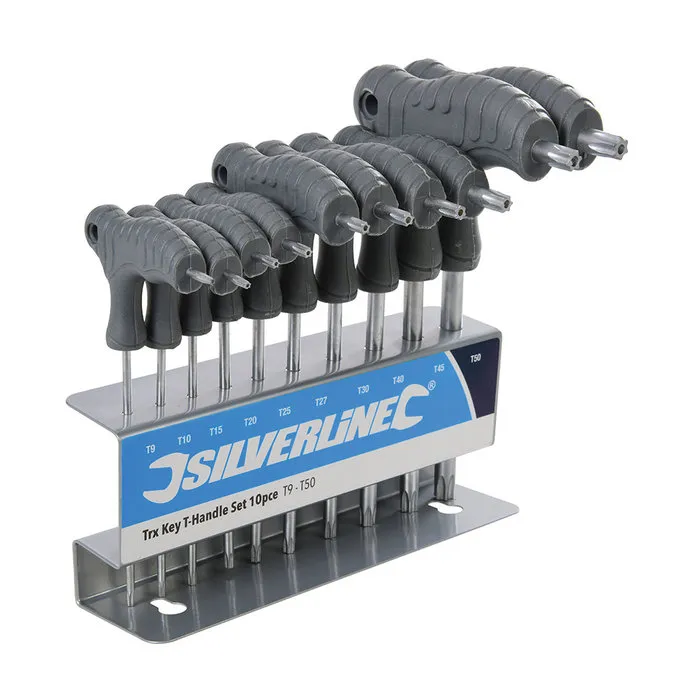 Silverline Silverline 10 Delige T-Grepen TORX-sleutel Set