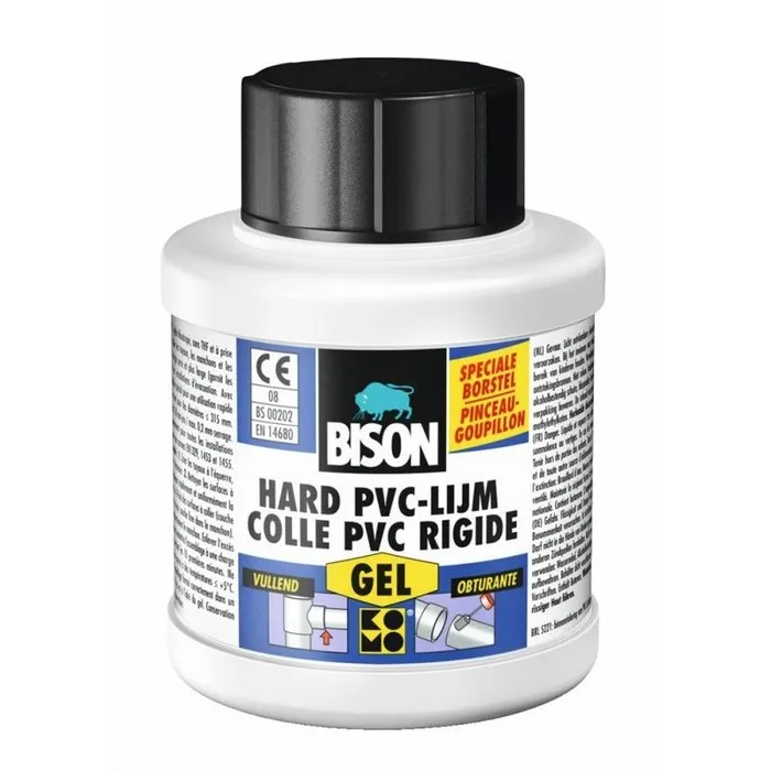 Bison Bison hard pvc lijm gel 250 ml + kwastje