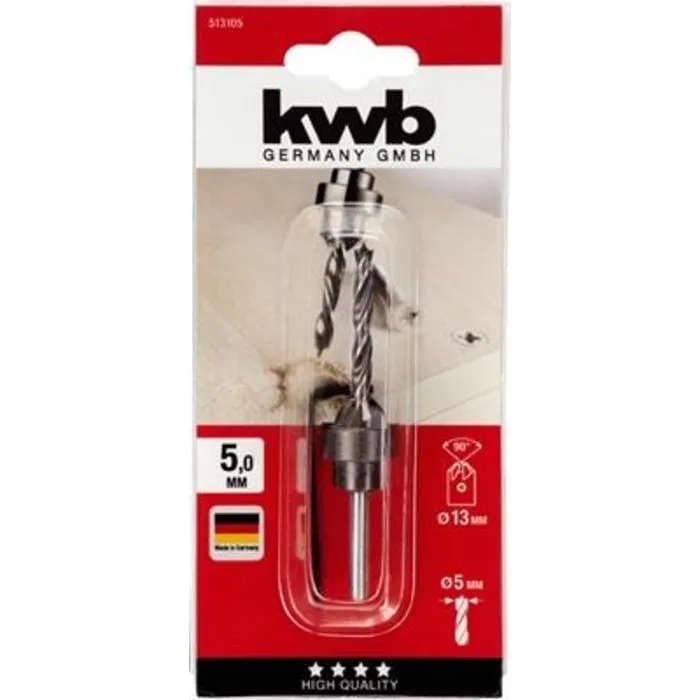 KWB Verzinkboor set 5mm