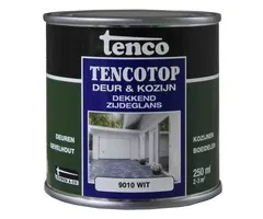 Tenco Tencotop Deur & Kozijn Dekkend Zijdeglans RAL 9010 Wit - 250 ml