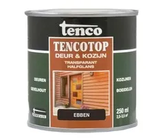 Tenco Tencotop Deur & Kozijn Transparant Halfglans Ebben - 250 ml