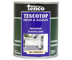 Tenco Tencotop Deur & Kozijn Dekkend Zijdeglans RAL 9001 Crème Wit - 750 ml