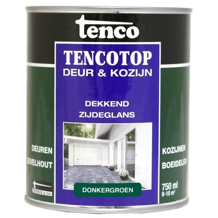 Tenco Tencotop Deur & Kozijn Dekkend Zijdeglans Donkergroen - 750 ml