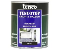 Tenco Tencotop Deur & Kozijn Dekkend Zijdeglans Zwart - 750 ml