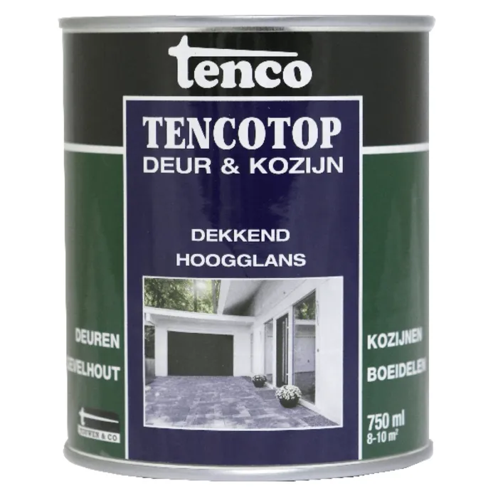 Tenco Tencotop Deur & Kozijn Dekkend Hoogglans RAL 9001 Crème Wit - 750 ml