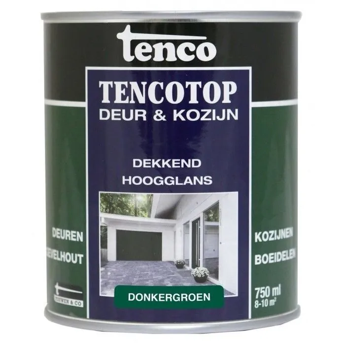 Tenco Tencotop Deur & Kozijn Dekkend Hoogglans Donkergroen - 750 ml