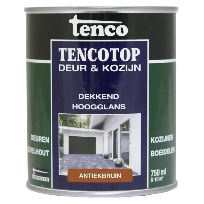 Tenco Tencotop Deur & Kozijn Dekkend Hoogglans Antiekbruin - 750 ml