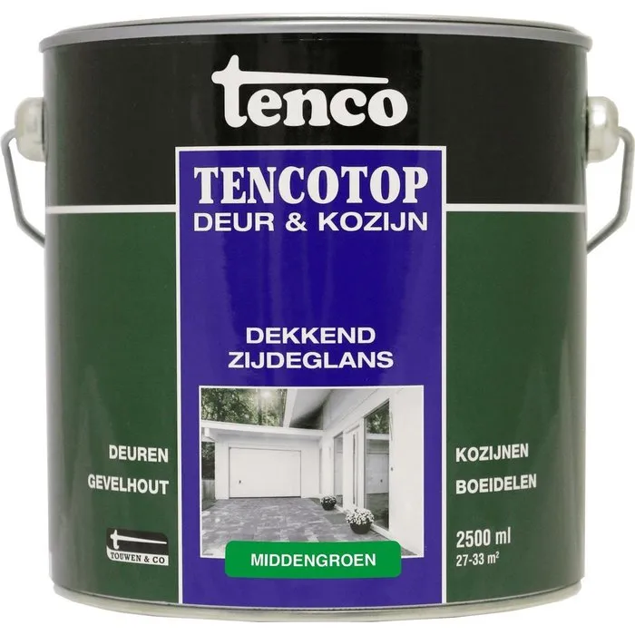 Tenco Tencotop Deur & Kozijn Dekkend Zijdeglans Middengroen - 2,5 L