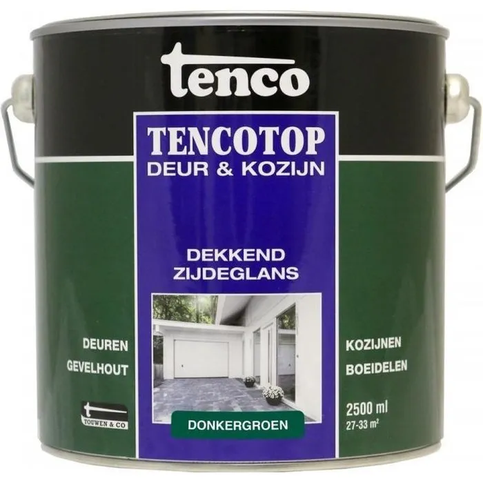 Tenco Tencotop Deur & Kozijn Dekkend Zijdeglans Donkergroen - 2,5 L