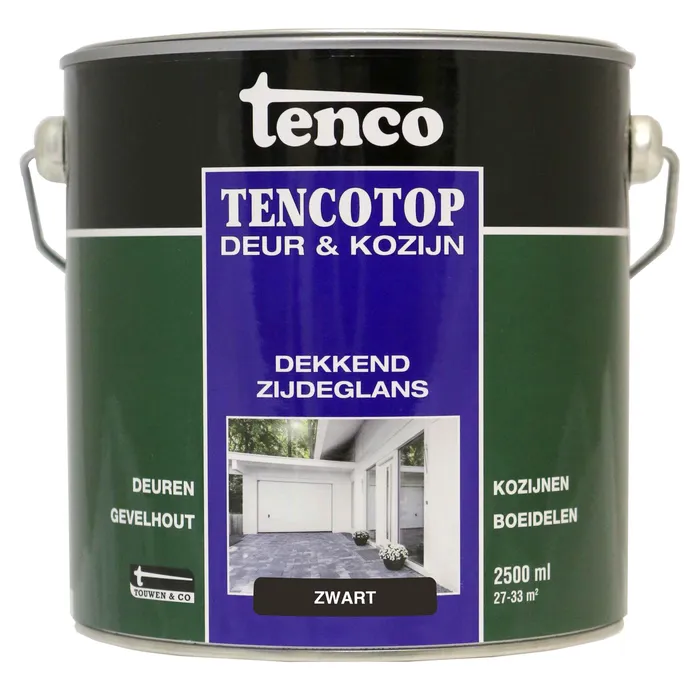 Tenco Tencotop Deur & Kozijn Dekkend Zijdeglans Zwart - 2,5 L