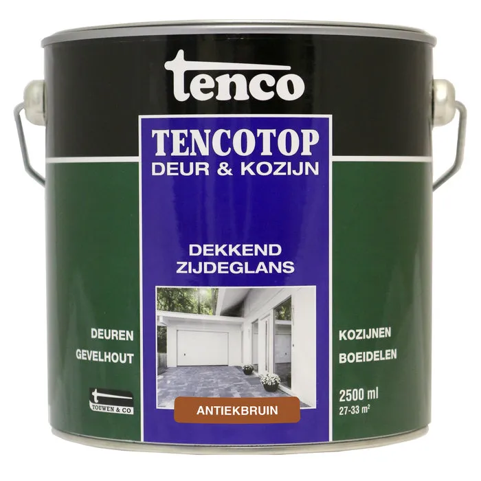 Tenco Tencotop Deur & Kozijn Dekkend Zijdeglans Antiekbruin - 2,5 L