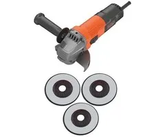 Black & Decker Black & Decker Haakse slijper 750W BEG110A3 Kit Met slijpschijven