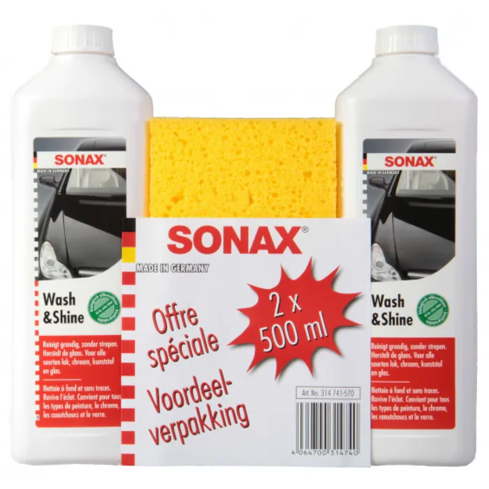 Sonax Sonax Wash&Shine 1 ltr met spons