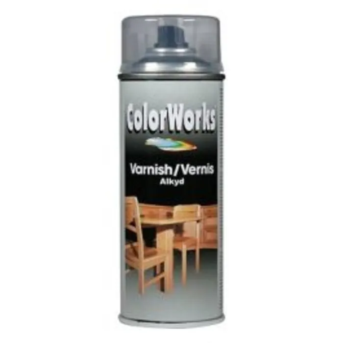Motip Colorworks Spuitbus Vernis Alkyd Zijdeglans 400 ML