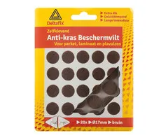 Deltafix Deltafix Anti-krasvilt Rond 17mm Bruin 20 stuks
